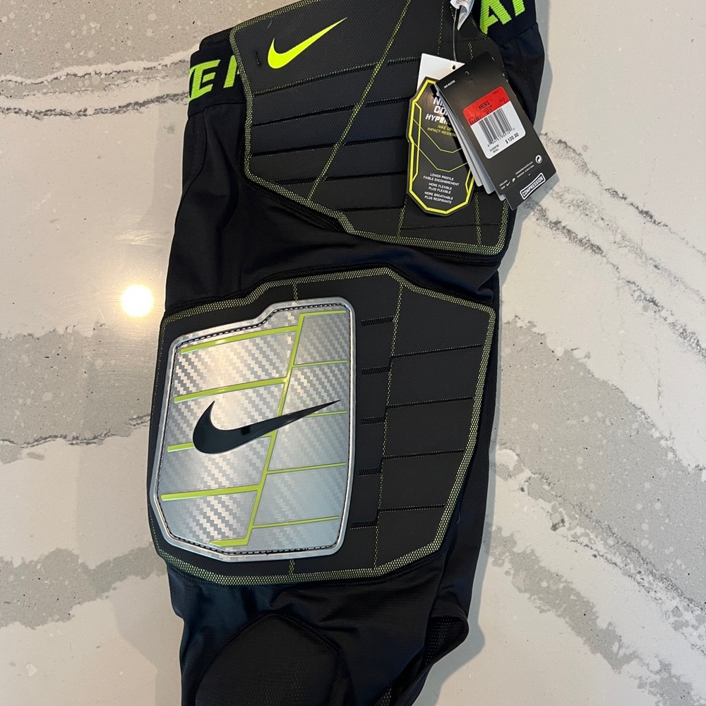 Nike Combat Pro Black and Green Padded Football Girdle/Pants